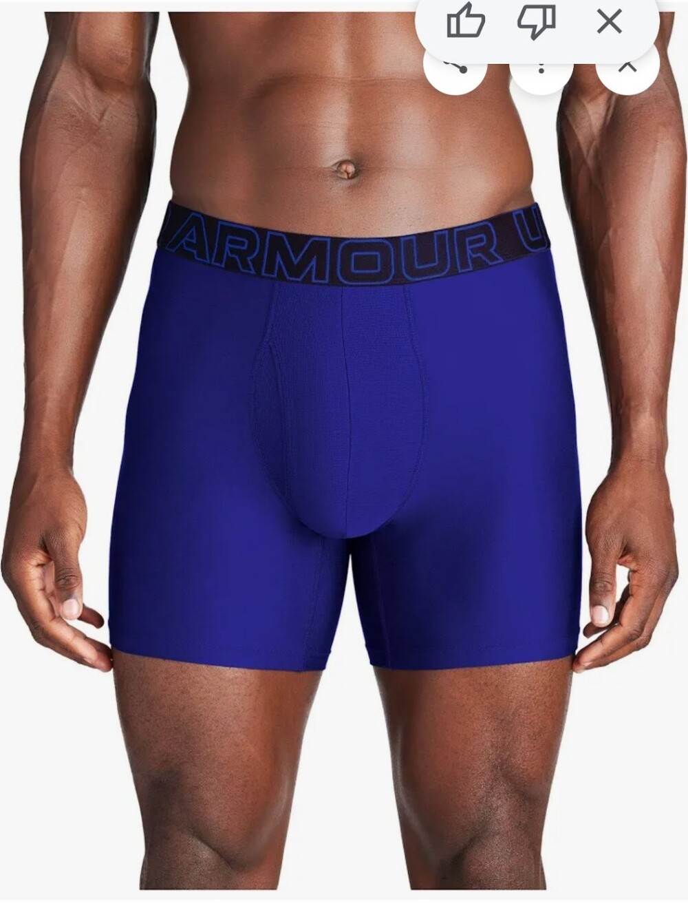 Under Armour Men’s 3-Pack Performance Boxer Briefs – Royal Blue/Gray/Navy - Picture 2 of 6